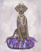 Weimaraner on Purple Cushion, Dog Art Print, Wall art | FabFunky