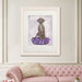 Weimaraner on Purple Cushion, Dog Art Print, Wall art | Print 14x11inch