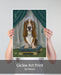 Basset Hound and Tiara, Dog Art Print, Wall art | Print 18x24inch