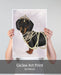 Dachshund and Tiara, Dog Art Print, Wall art | Print 18x24inch