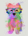 West Highland Terrier Rainbow Splash, Dog Art Print, Wall art | FabFunky