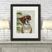 Boxer and Tiara, Portrait, Dog Art Print, Wall art | Print 14x11inch