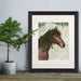 Horse Chestnut with Ivy, Animal Art Print, Wall Art | Print 14x11inch