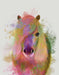 Pony 1 Portrait Rainbow Splash, Animal Art Print | FabFunky