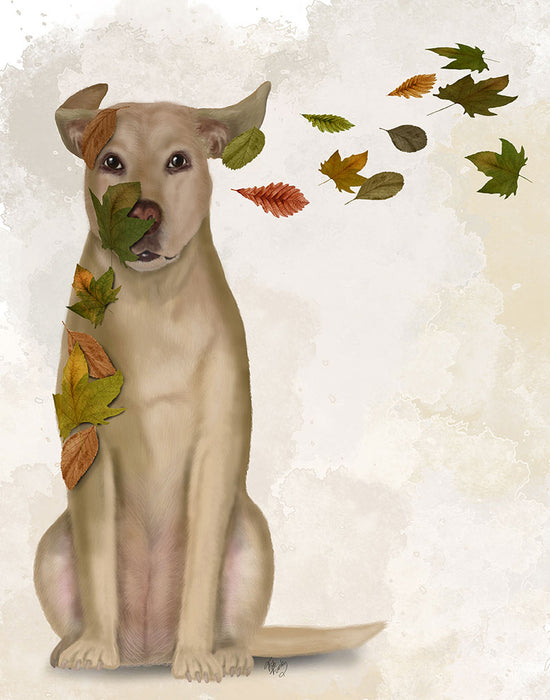 Labrador Yellow Windswept and Interesting, Dog Art Print, Wall art | FabFunky