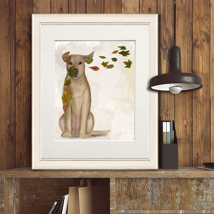 Labrador Yellow Windswept and Interesting, Dog Art Print, Wall art | Print 14x11inch
