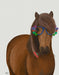 Horse and Flower Glasses, Animal Art Print | FabFunky
