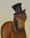 Horse Top Hat and Monocle, Animal Art Print | FabFunky
