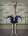 Ostrich and Pearls, Full, Bird Art Print, Wall Art | FabFunky