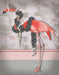 Flamingo and Pearls, Full, Bird Art Print, Wall Art | FabFunky