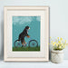 Bernese on Bicycle - Sky, Dog Art Print, Wall art | FabFunky