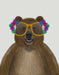 Bear and Flower Glasses, Animal Art Print, Wall Art | FabFunky