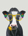 Cow and Flower Glasses, Animal Art Print, Wall Art | FabFunky