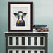Cow and Flower Glasses, Animal Art Print, Wall Art | Print 14x11inch
