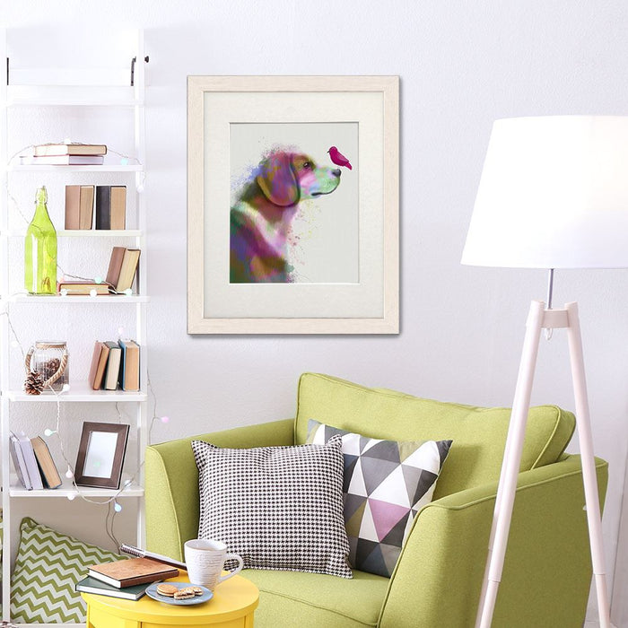 Beagle Rainbow Splash, Dog Art Print, Wall art | Print 14x11inch