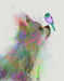 Chihuahua, Long Haired, Rainbow Splash, Dog Art Print, Wall art | FabFunky