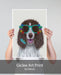 Springer Spaniel and Flower Glasses, Dog Art Print, Wall art | Print 18x24inch