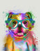 English Bulldog Rainbow Splash, Dog Art Print, Wall art | FabFunky