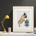 Pug and Birdcage, Dog Art Print, Wall art | Print 14x11inch