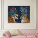 Hot House Tigers, Pair, Dark, Art Print | Print 14x11inch