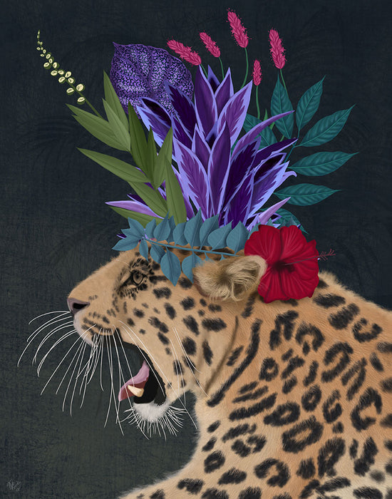 Hot House Leopard 2, Art Print, Canvas Wall Art | FabFunky