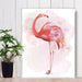 Fluffy Flamingo 3, Bird Art Print, Wall Art | Print 14x11inch