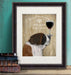 St Bernard, Dog Au Vin, Dog Art Print, Wall art | Print 14x11inch