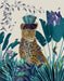 Tropical Leopard, Blue, Art Print, Canvas Wall Art | FabFunky
