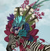 Zebra and Blue Parrot, Limited Edition, Fine Art Print | Ltd Ed Print 24x36inch
