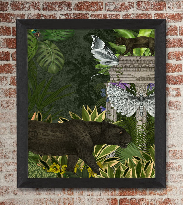Panther Temple, Limited Edition, Fine Art Print | Ltd Ed Framed White