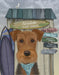 Airedale Surf Shack, Dog Art Print, Wall art | FabFunky