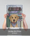 Labrador Yellow Surf Shack, Dog Art Print, Wall art | Print 18x24inch