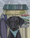 Labrador Black Surf Shack, Dog Art Print, Wall art | FabFunky