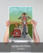 Golden Retriever Chopper and Sidecar, Dog Art Print, Wall art | Print 18x24inch
