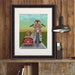 Golden Retriever Chopper and Sidecar, Dog Art Print, Wall art | Print 14x11inch