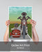 Great Dane Chopper and Sidecar, Dog Art Print, Wall art | Print 18x24inch