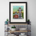 Husky Chopper and Sidecar, Dog Art Print, Wall art | Print 14x11inch