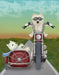Westie Chopper and Sidecar, Dog Art Print, Wall art | FabFunky
