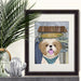 Shih Tzu Surf Shack, Dog Art Print, Wall art | Print 14x11inch