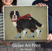 Bernese Skater, Dog Art Print, Wall art | Print 18x24inch