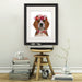 Beagle Flower Headdress, Dog Art Print, Wall art | Print 14x11inch