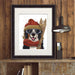 Bernese Ski Dog, Dog Art Print, Wall art | Print 14x11inch