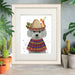 Bichon Frise in Mexican Costume, Dog Art Print, Wall art | Print 14x11inch