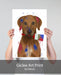 Rhodesian Ridgeback Painter, Dog Art Print, Wall art | Print 18x24inch