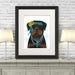 Rottweiler Flapper, Dog Art Print, Wall art | Print 14x11inch