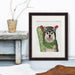 Husky Snowboard, Dog Art Print, Wall art | Print 14x11inch