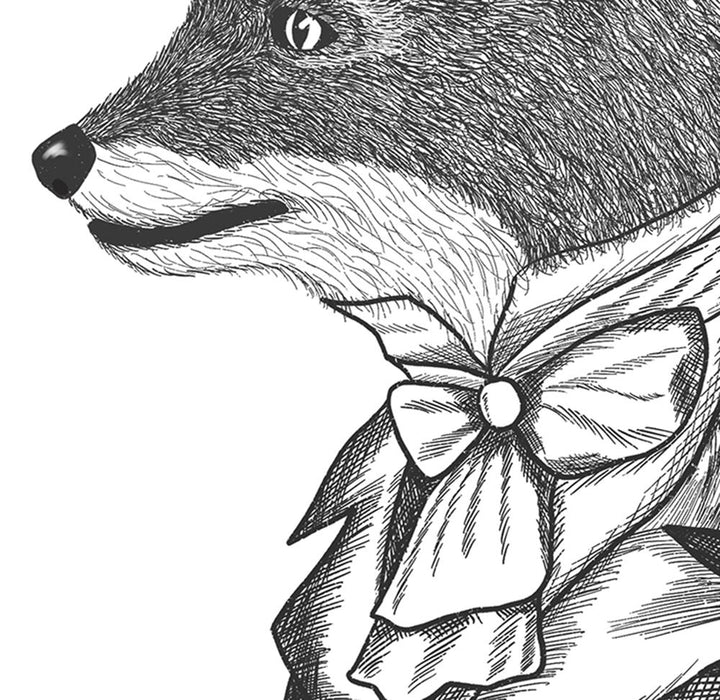 Dandy Fox, Limited Edition Print of drawing | Print 24x36inch