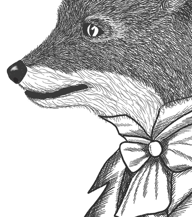Portrait of Dandy Fox, Limited Edition Print of drawing | Print 24x36inch
