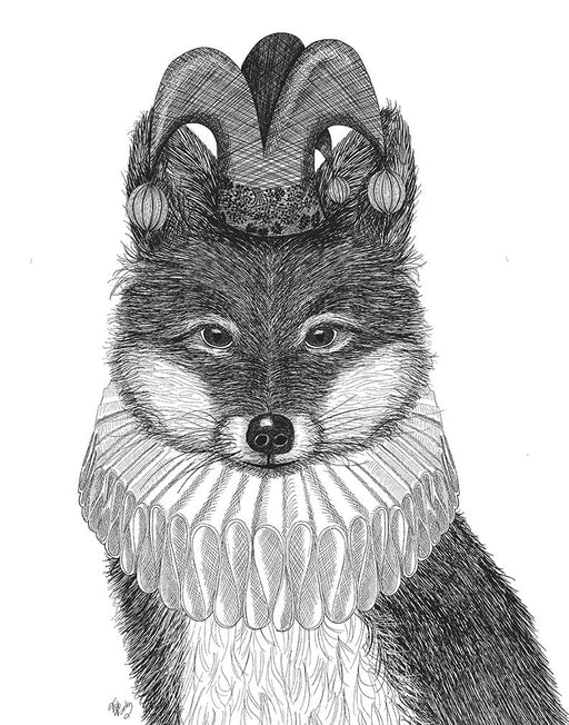 Portrait of Fox Gooseberry Fool, Limited Edition Print of drawing | FabFunky