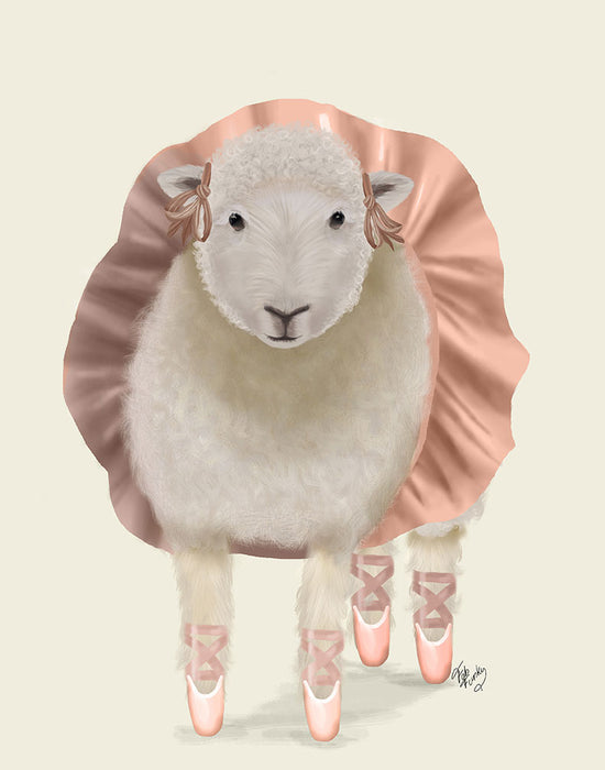 Ballet Sheep 1, Animal Art Print, Wall Art | FabFunky